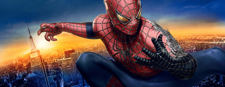 Spider-man Battling Villains In Spider-man 3 Wallpaper