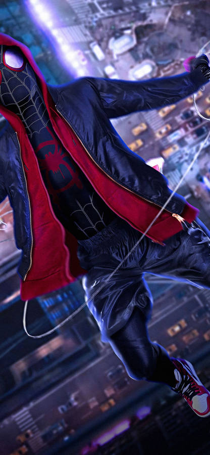 Spider Man In Spider Man Into The Spider Verse Wallpaper