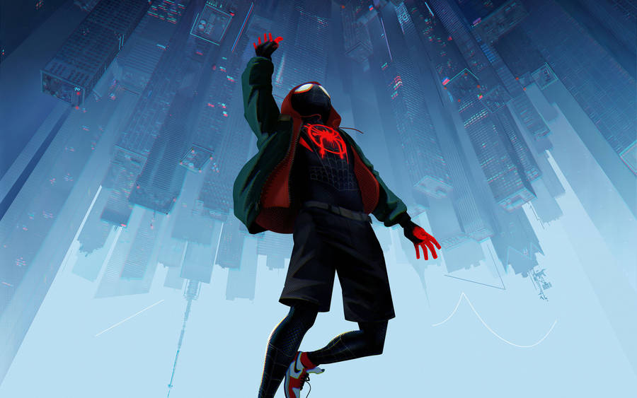 Spider Man Into The Spider Verse Mind-blowing Poster Wallpaper