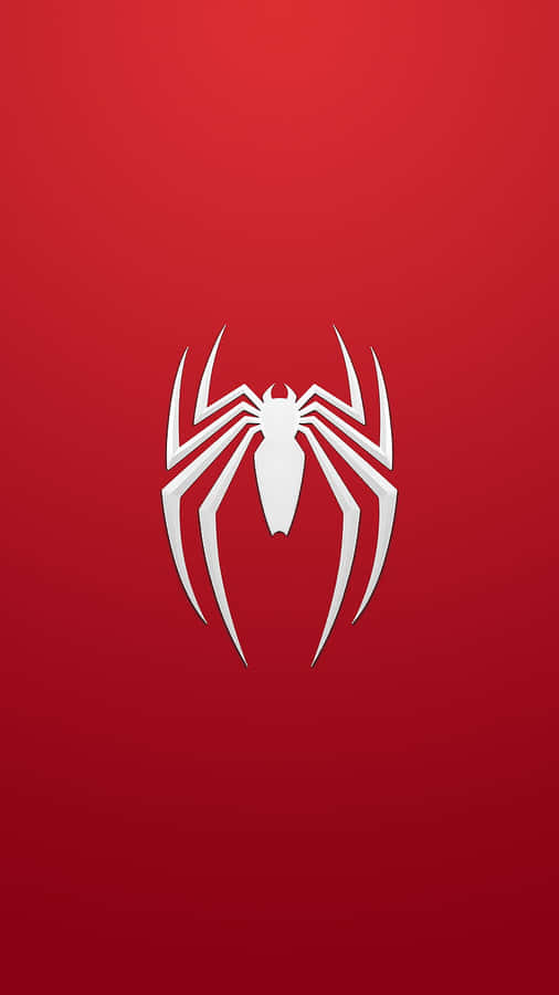Spider-man Logo On A Red Background Wallpaper