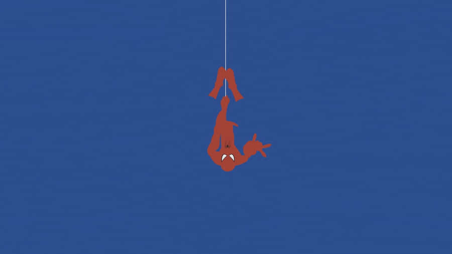 Spider Man Surfing The Web With His Computer Wallpaper