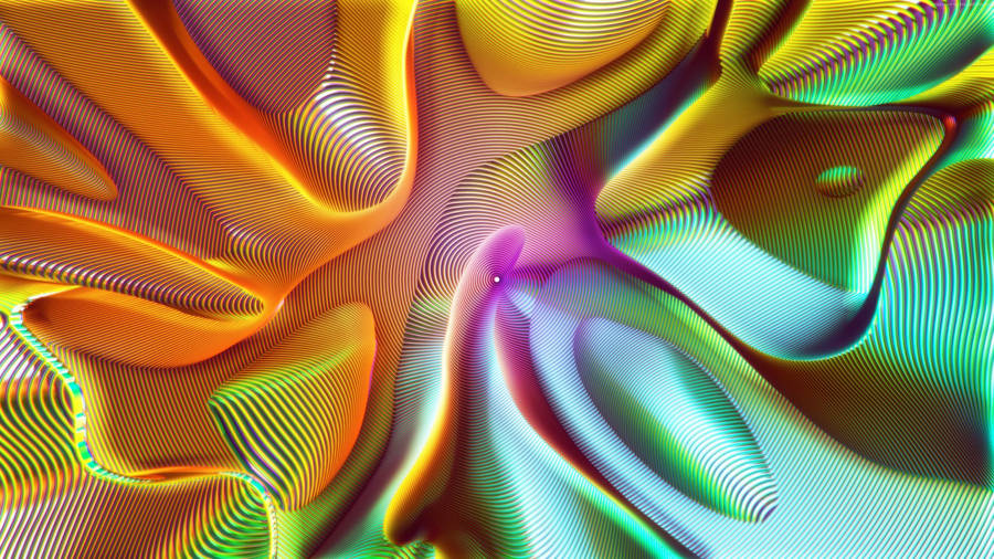 Spiral Wormhole Iridescent Wallpaper