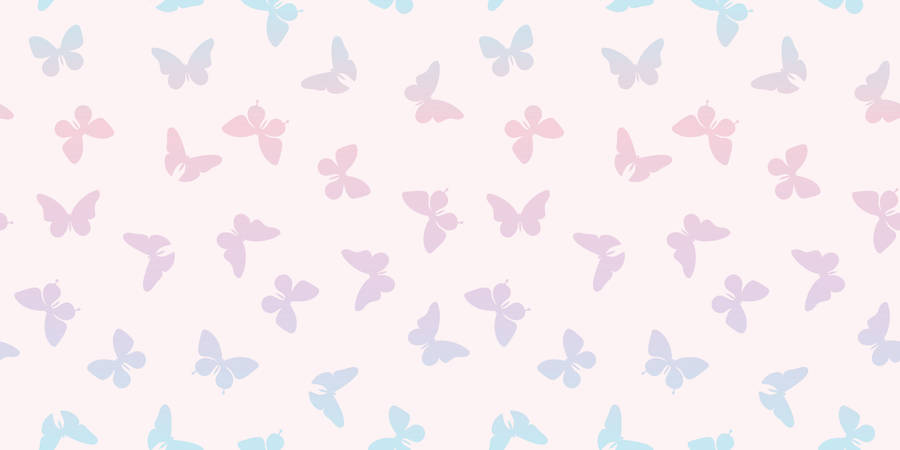Splendid Pastel Butterflies Pattern Design Wallpaper