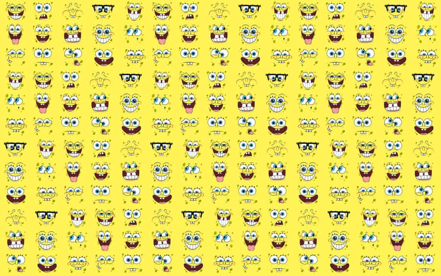Spongebob Desktop Seamless Collage Wallpaper