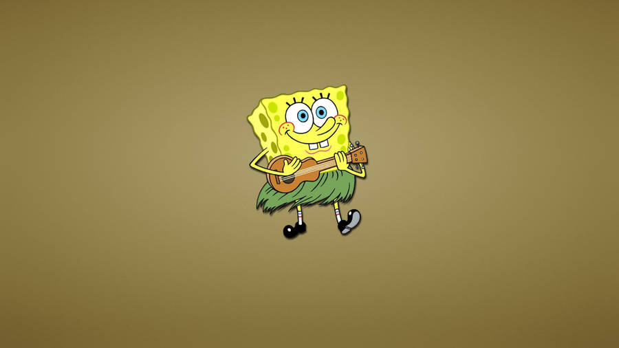 Spongebob With Ukulele Wallpaper