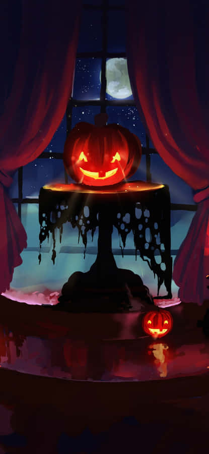 Spooky Halloween Pumpkin Night Wallpaper