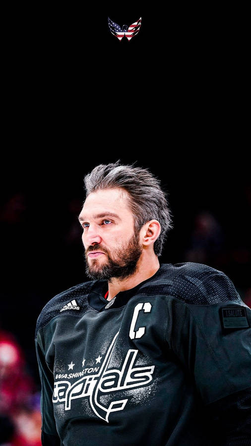 Spotted Eagle - Washington Capitals Exclusive Black Jersey Wallpaper