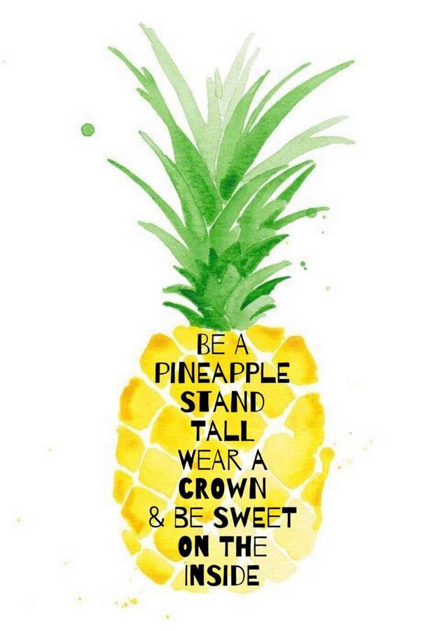 Spread Positivity With This Watercolor Pineapple Quote Wallpaper