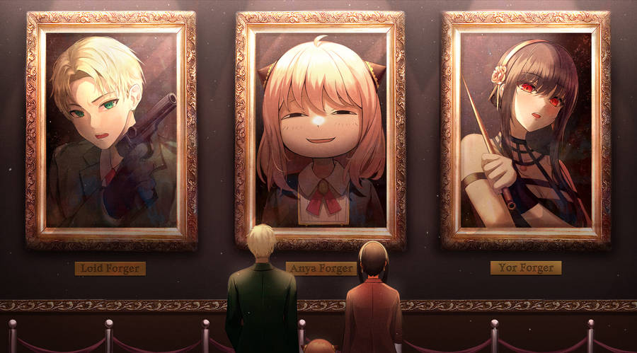 Spy X Family Portrait Painting Wallpaper