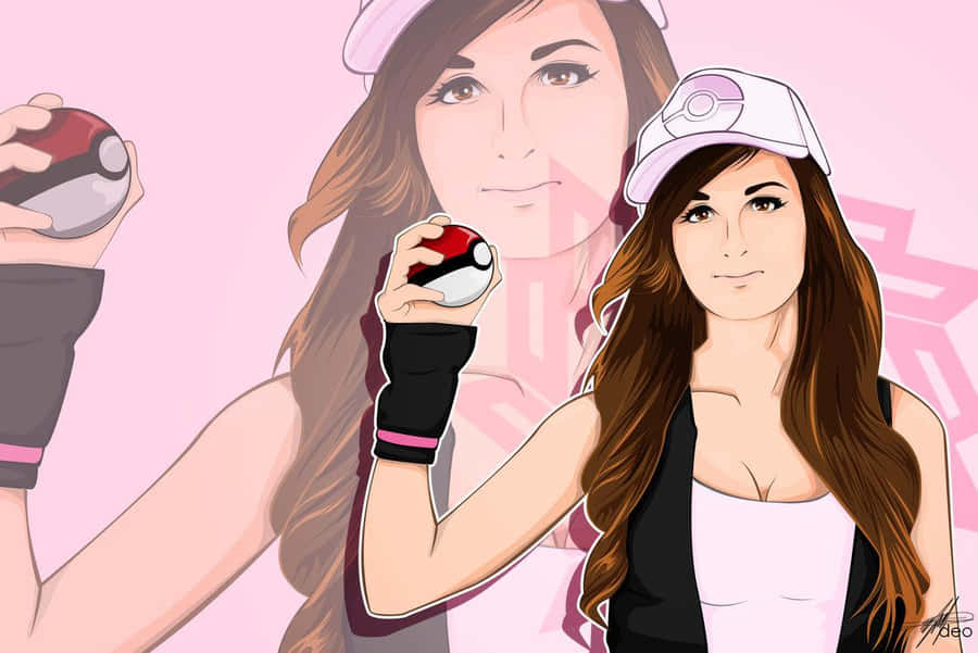 Sssniperwolf In Breathtaking Gaze Wallpaper