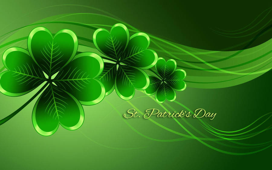 St Patrick's Day Clover Digital Art Wallpaper