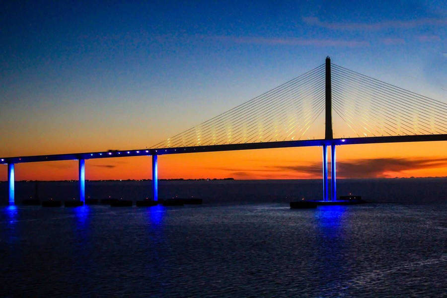St Petersburg Sunshine Skyway Bridge Wallpaper