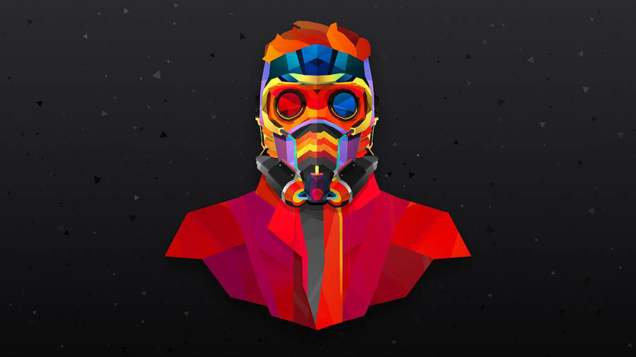 Star Lord Geometric Art Wallpaper