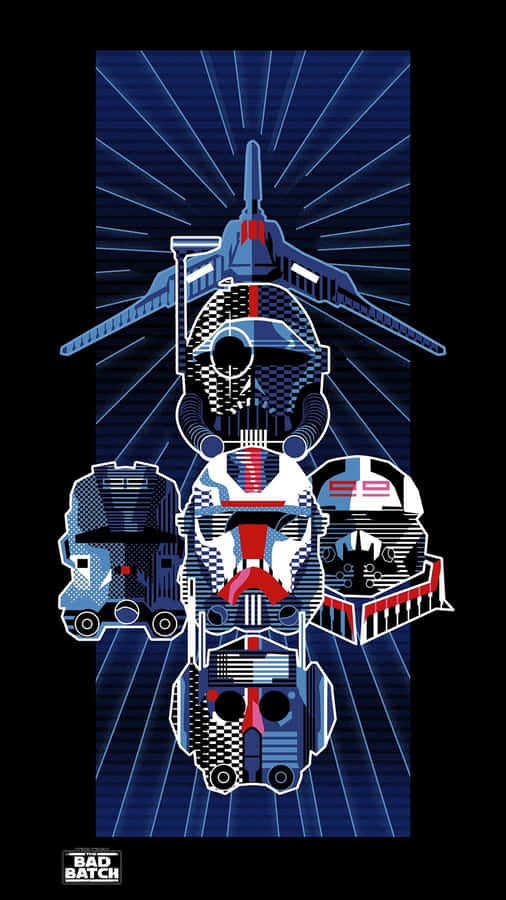 Star Wars The Bad Batch Helmet Art Wallpaper