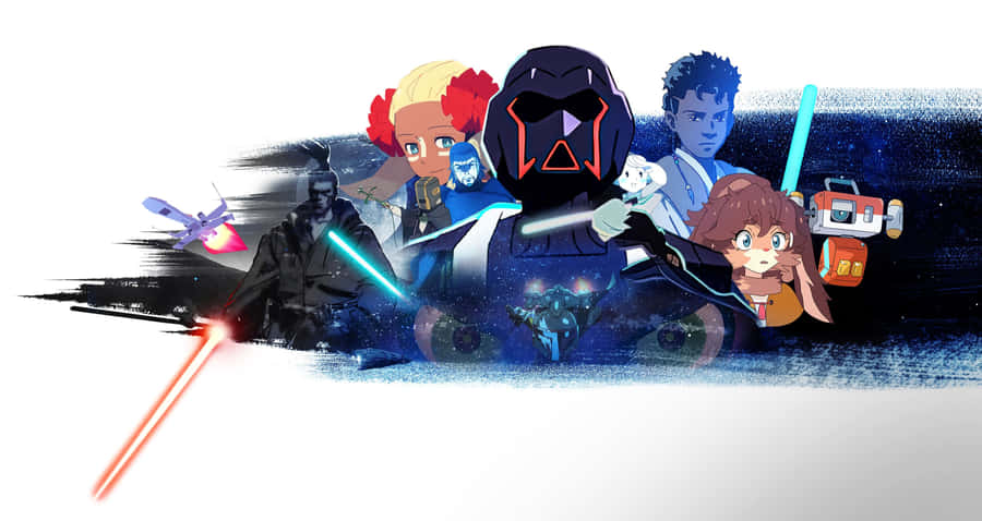 Star Wars Visions Character Collage Wallpaper