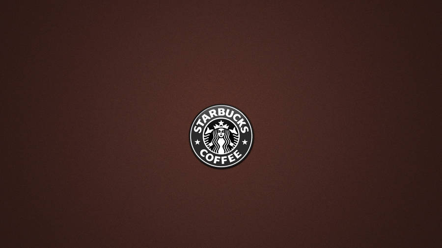 Starbucks Logo On Brown Background Wallpaper