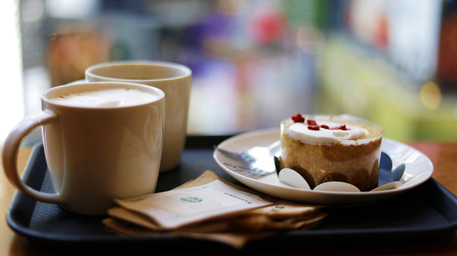 Starbucks Mini Cake Wallpaper