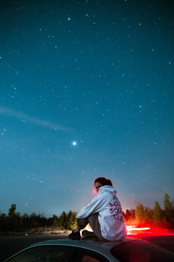 Stargazing And Anti Social Social Club Hoodie Wallpaper