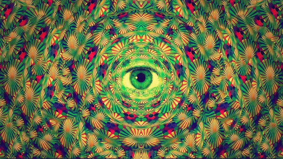 Starring Eyes In A Tie Dye Pattern Wallpaper