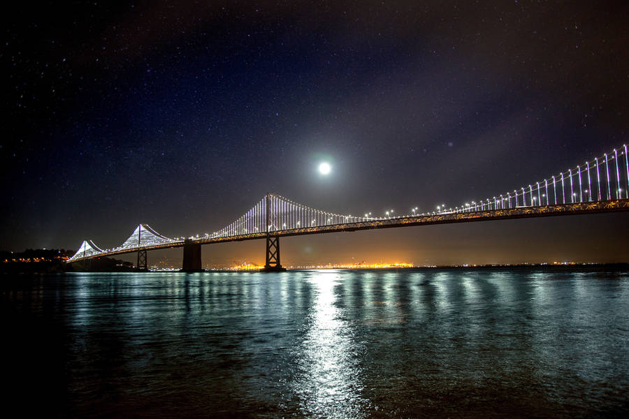 Starry Bay Bridge San Francisco Photography Wallpaper