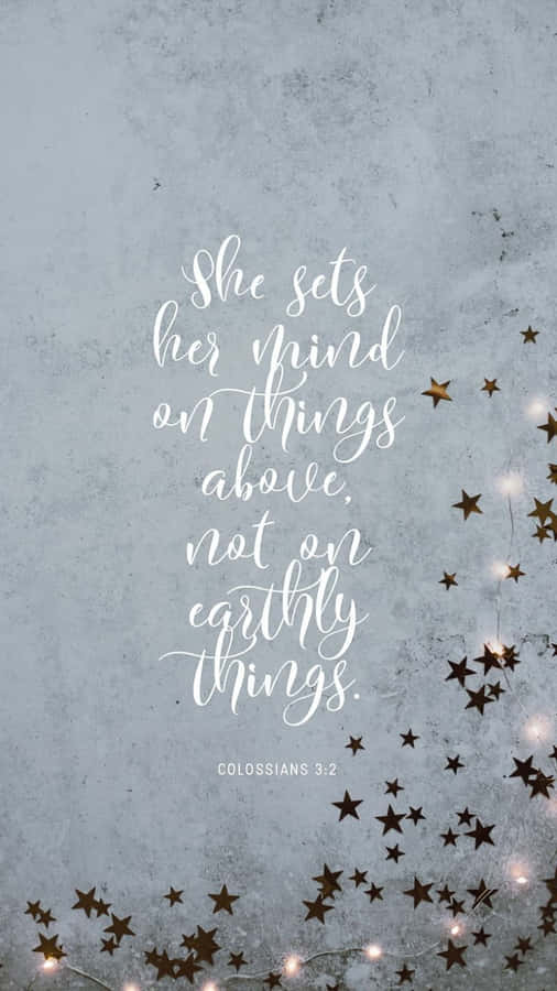 Starry Girly Bible Verse Wallpaper
