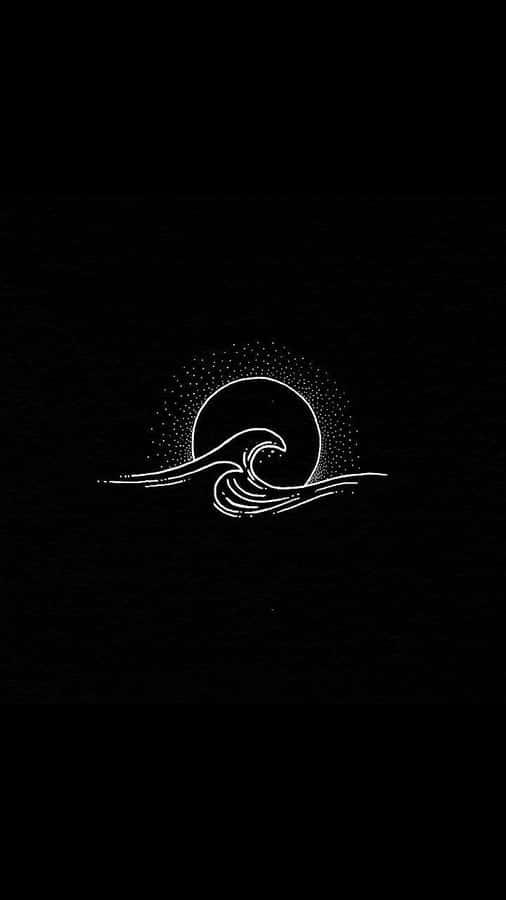 Stay Connected - A Sleek Black And White Phone Showcasing Year-round Style Wallpaper