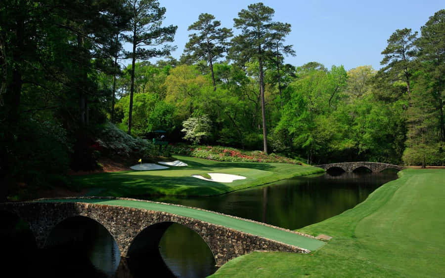 Step Onto The Magnificent Augusta National Golf Course Wallpaper