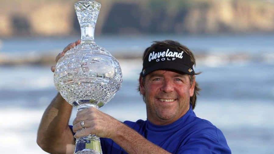 Steve Lowery Close-up With Trophy Wallpaper