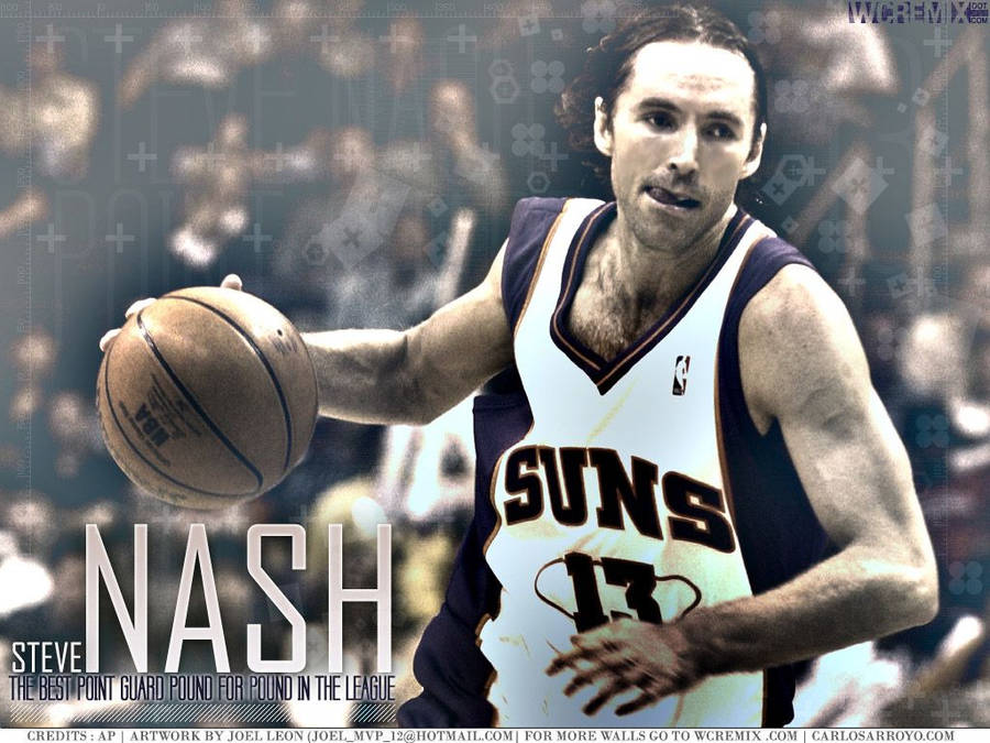 Steve Nash In Black And White Wallpaper