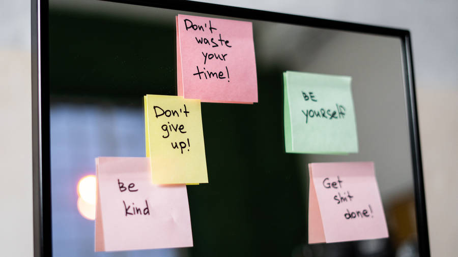 Sticky Note 4k Ultra Hd Motivational Wallpaper