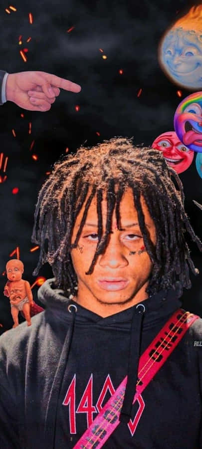 Striking Aesthetics And Flow: A Rapper On The Stage Wallpaper