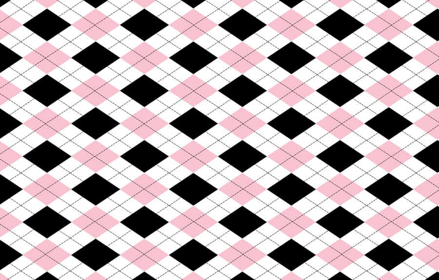 Striking Combination Of Pink, Black, And White Wallpaper