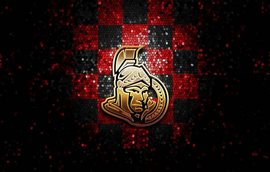 Striking Golden Ottawa Senators Logo Wallpaper