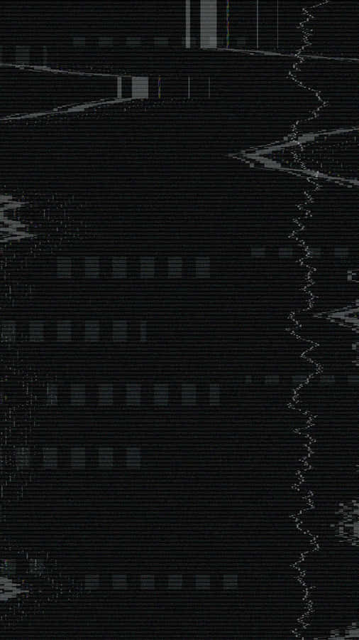 Striking Image Of Black Glitch Distortion Wallpaper