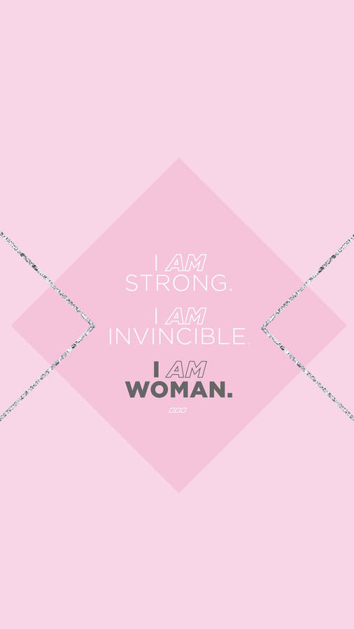 Strong Invincible Woman Motivational Iphone Wallpaper