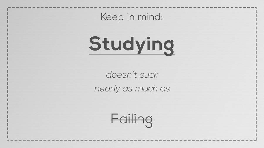 Studying And Failing Motivational Quotes Aesthetic Wallpaper