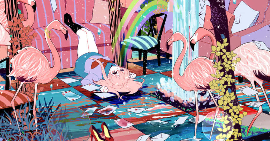 Stunning Cute Aesthetic Anime Desktop Wallpaper Wallpaper