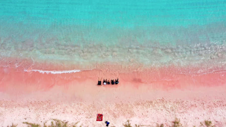 Stunning Pink Beach Paradise Wallpaper