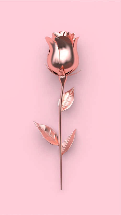 Stunning Pink Rose Gold Theme Wallpaper