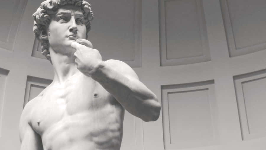Stunning Sculpture Of David Of Michelangelo Wallpaper