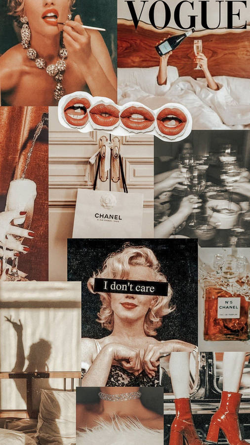 Style Through The Decades - A Vogue Fashion Collage Wallpaper