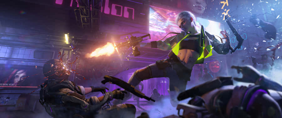 Stylish Cyberpunk 3440x1440 Theme Wallpaper