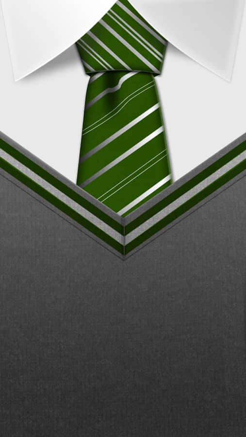 Stylish Green Tieand Suit Illustration Wallpaper