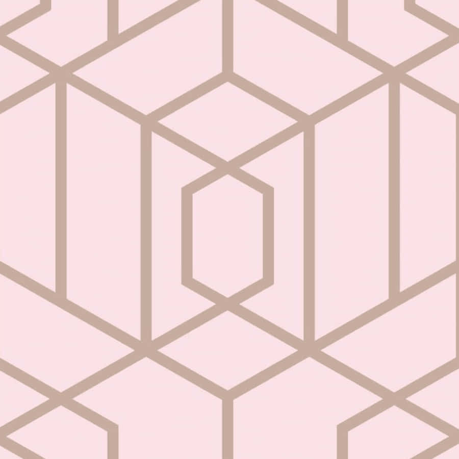 Stylish Pink And Gold Home Design Wallpaper