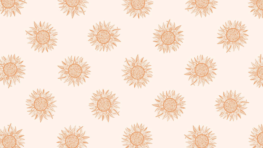 Stylistic Sun Beige Aesthetic Laptop Wallpaper