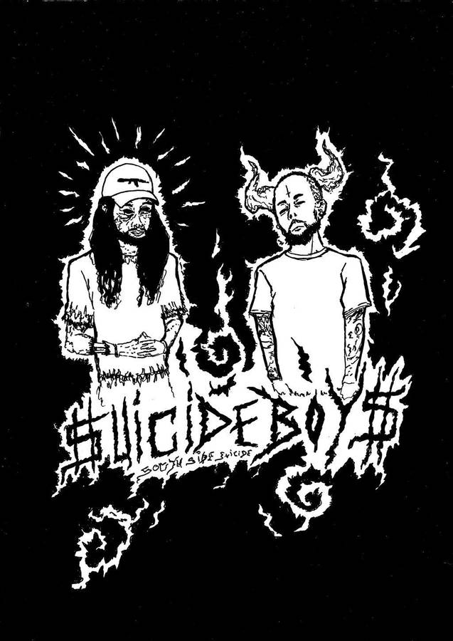 Suicideboys Black And White Poster Wallpaper