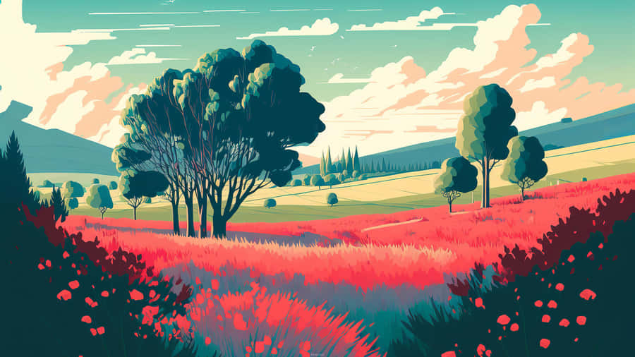 Summer Meadow4 K Ultrawide Wallpaper