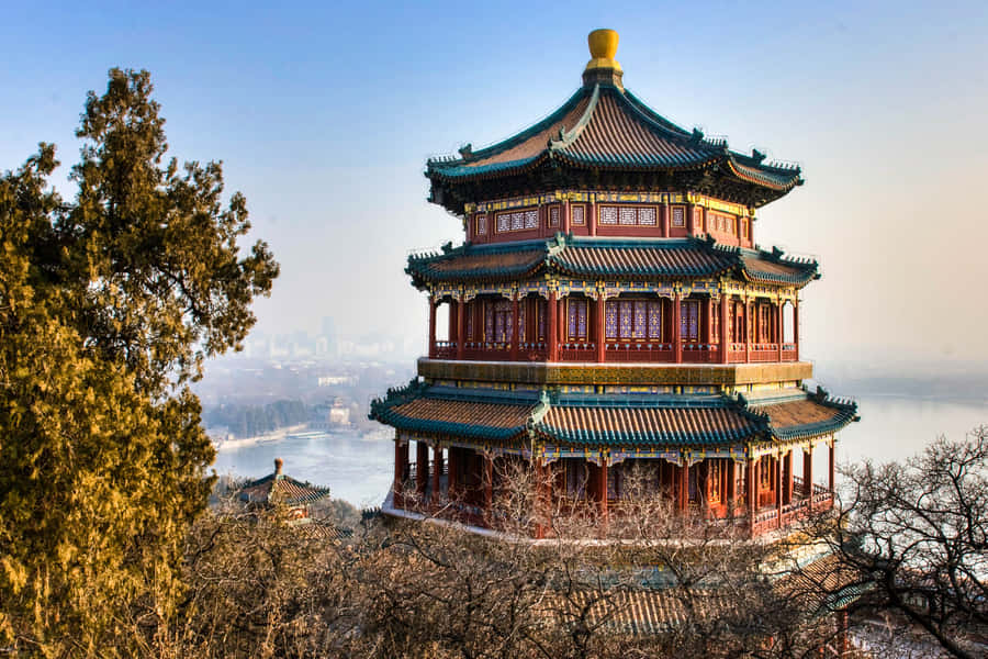 Summer Palace Stunning Pagoda Wallpaper