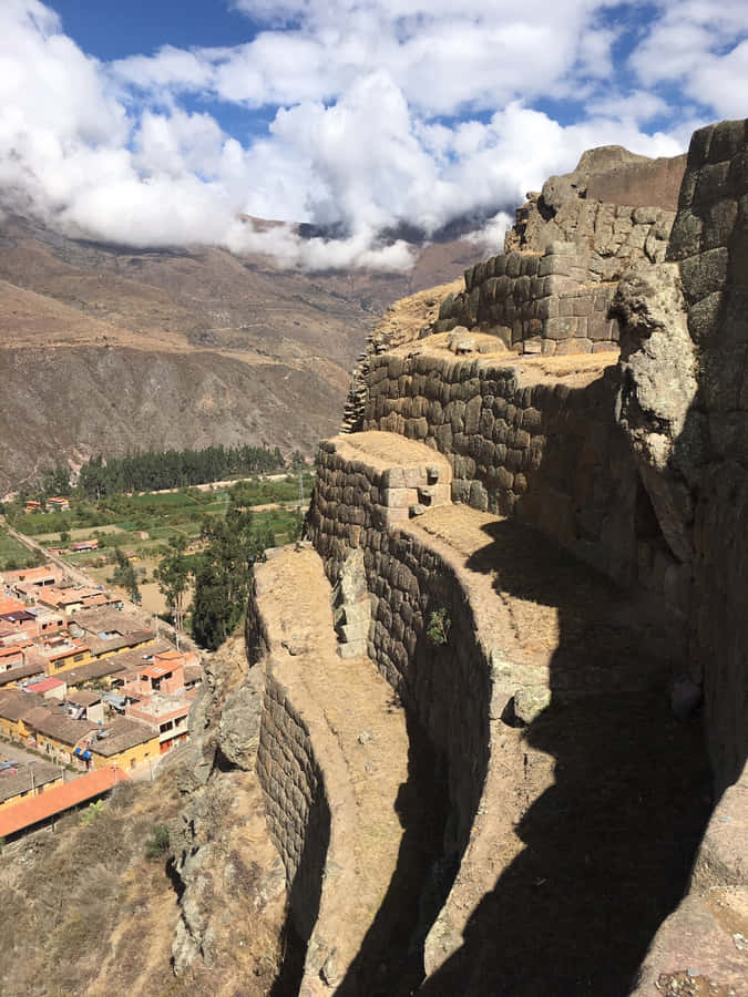 Sun Temple Ollantaytambo Sacred Valley Wallpaper