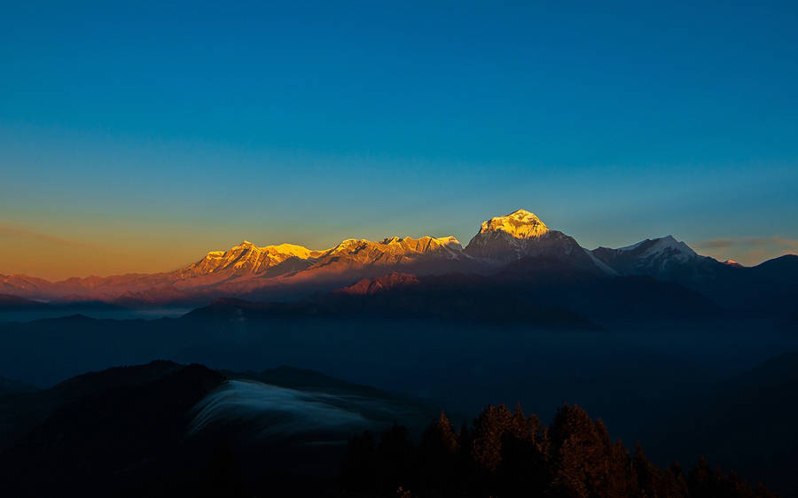 Sunrise On A Mountain Clean 4k Wallpaper